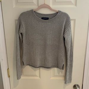 NWOT gray super soft chenille crew neck sweater
